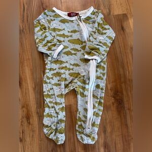 🦋Milkbarn Fish Print Footie